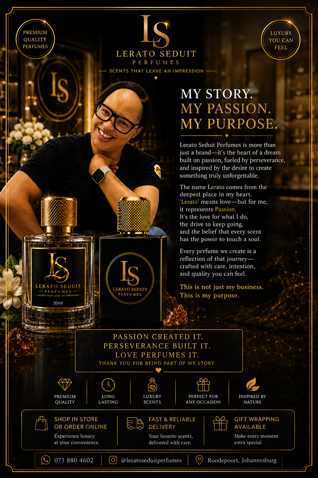 Lerato seduit Scents — Beauty & Wellness in Roodeport